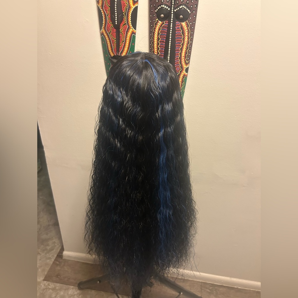 Motown Tress  blue streak Lace Front Wig